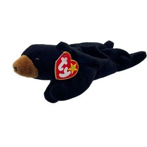 Ty Beanie Baby Babies BLACKIE The Black Bear Original Vintage Plush Stuffed Toy